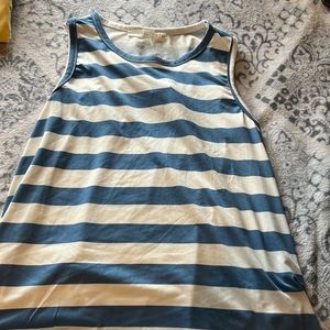 Blue and white tank top